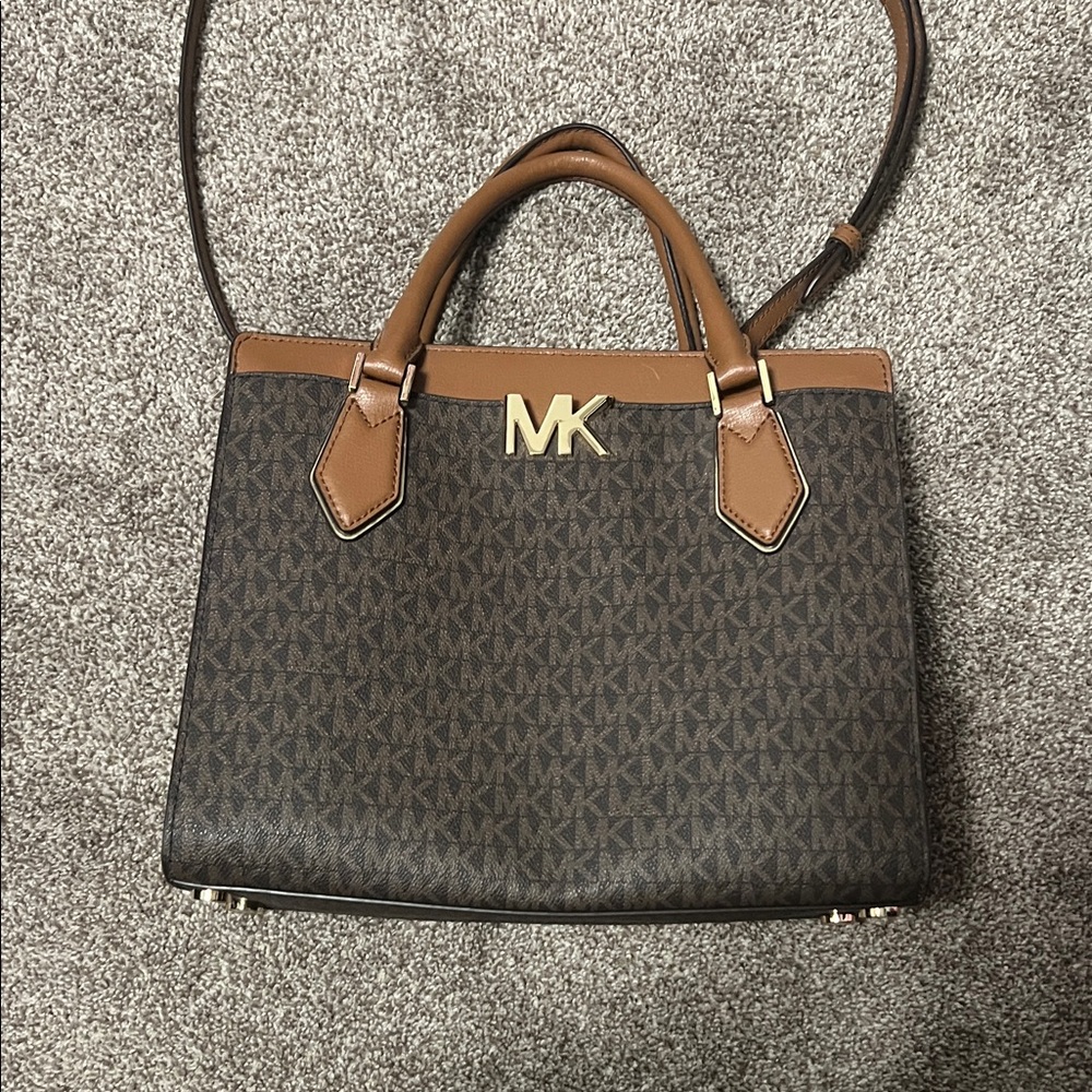 Michael Kors Black and Brown Satchel